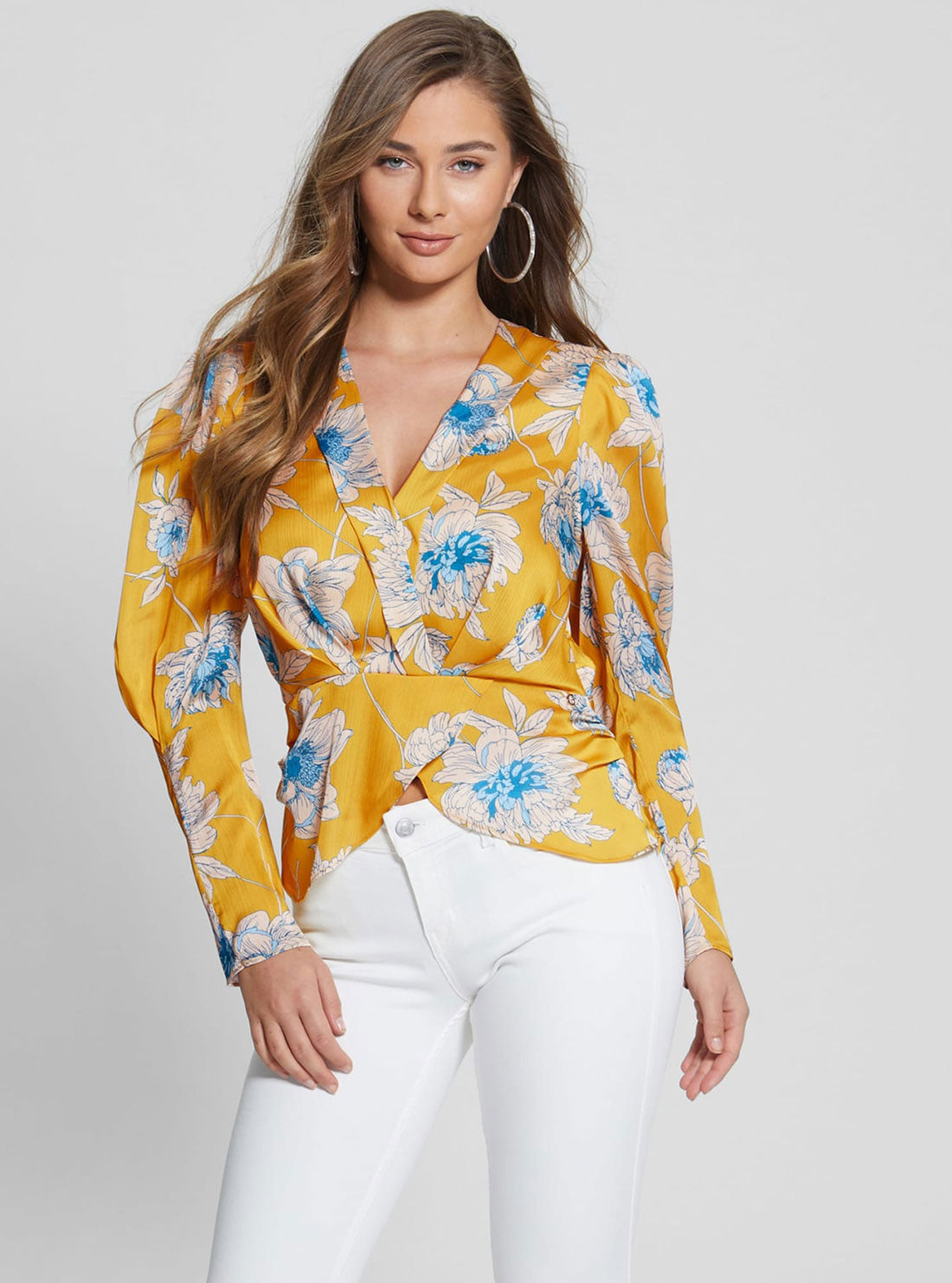 Golden Bloom Print Lorenza Top