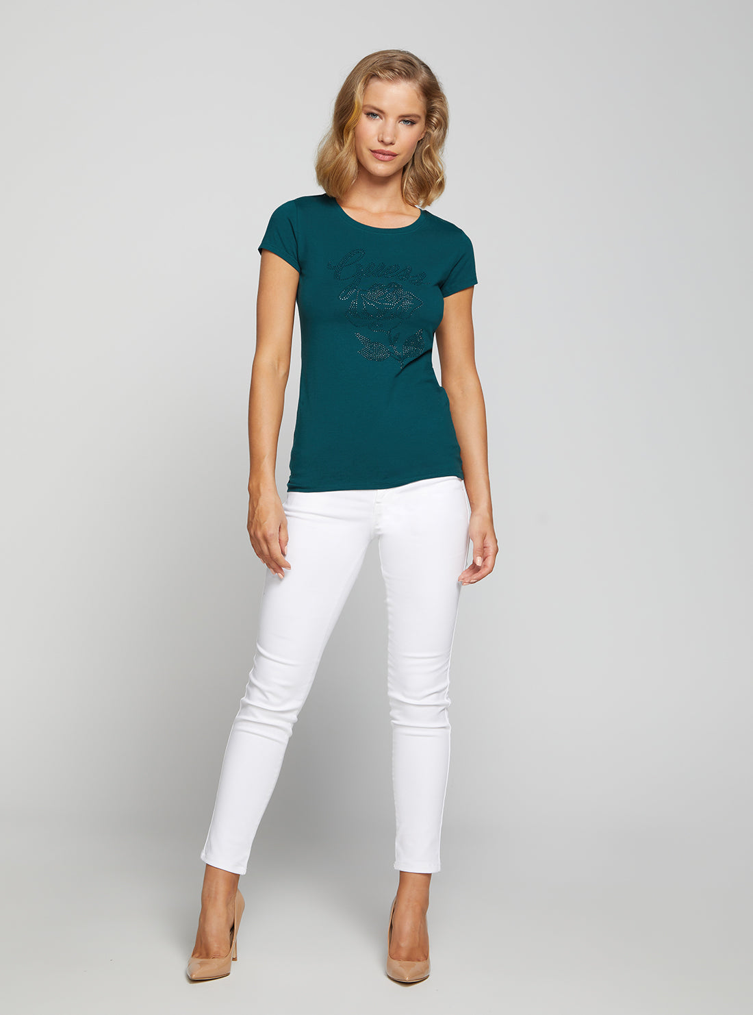 Eco Teal Rose Logo T-Shirt