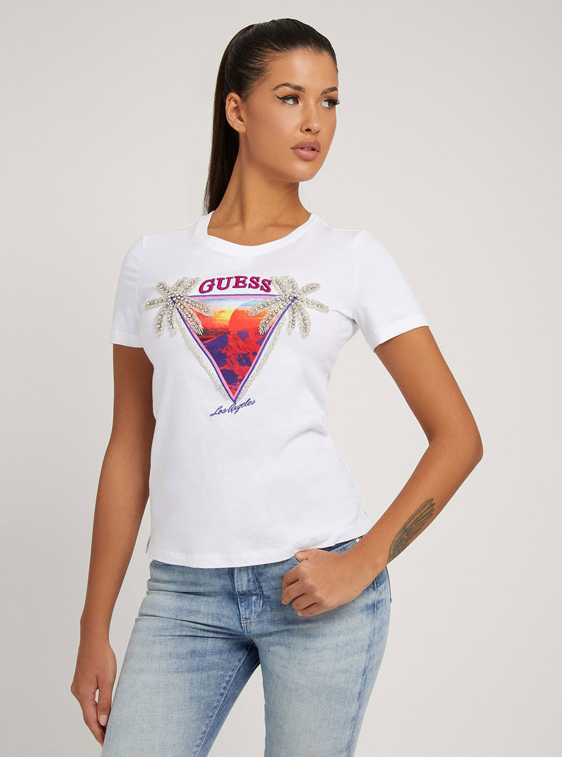 White Adelajda Logo Graphic T-Shirt