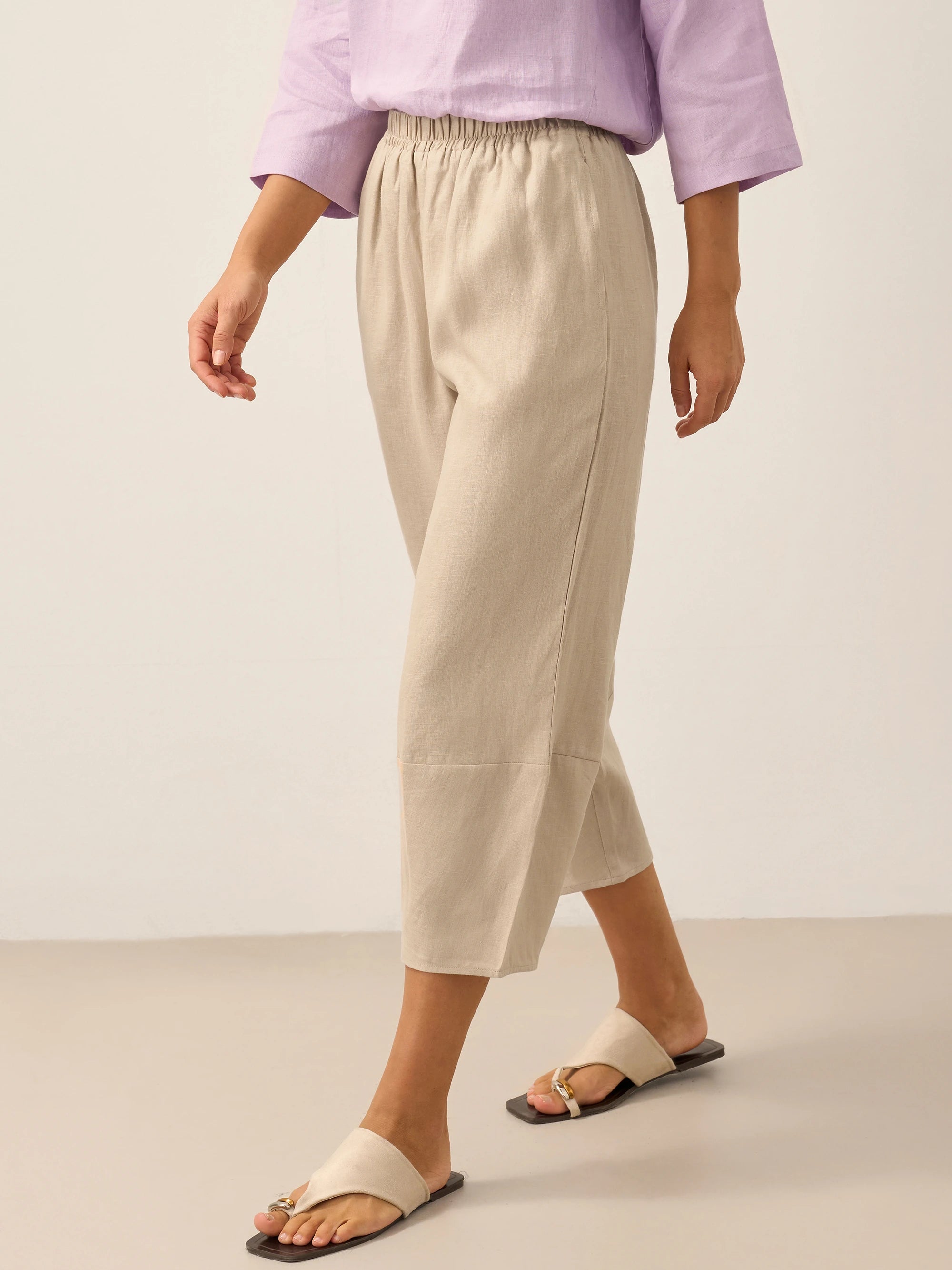 100% Linen Crop Pants RORY
