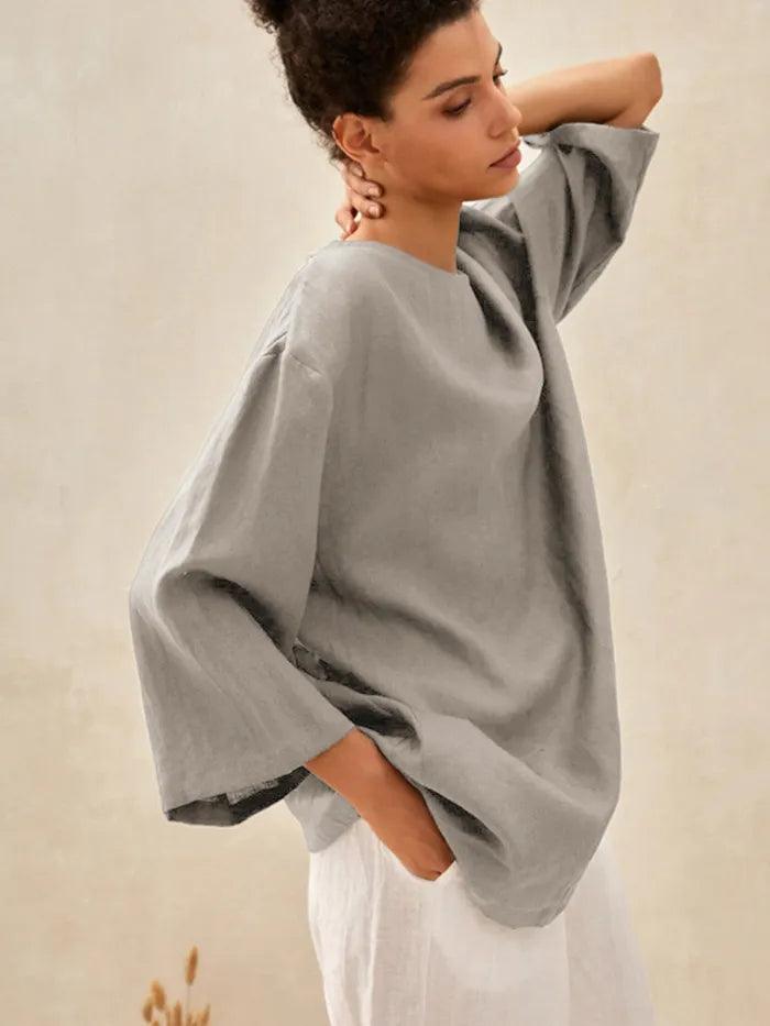 100% Linen Loose Long Shirt LILY