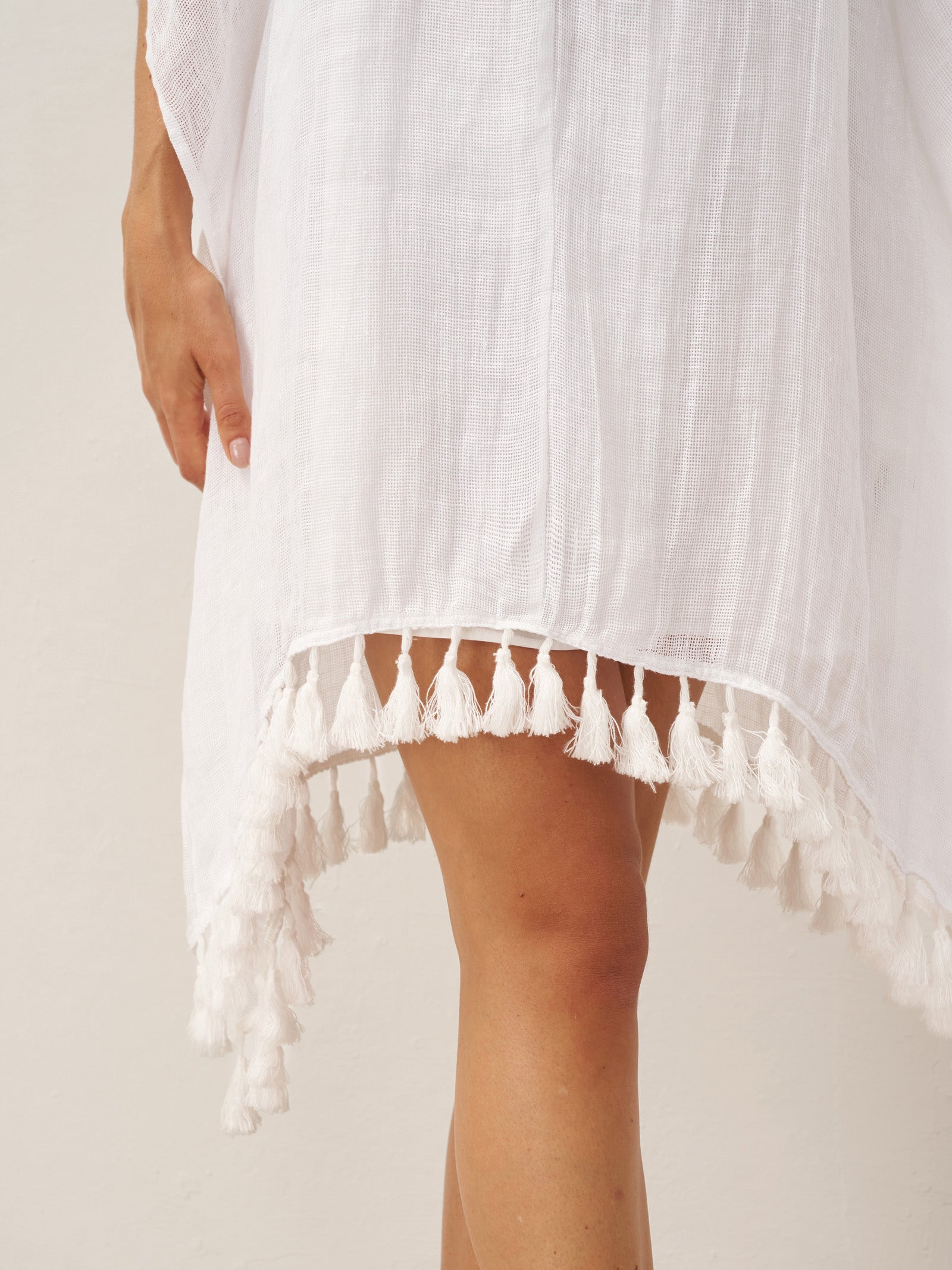 Linen V-Neck Cover-Up and Slip Dress Set CASS