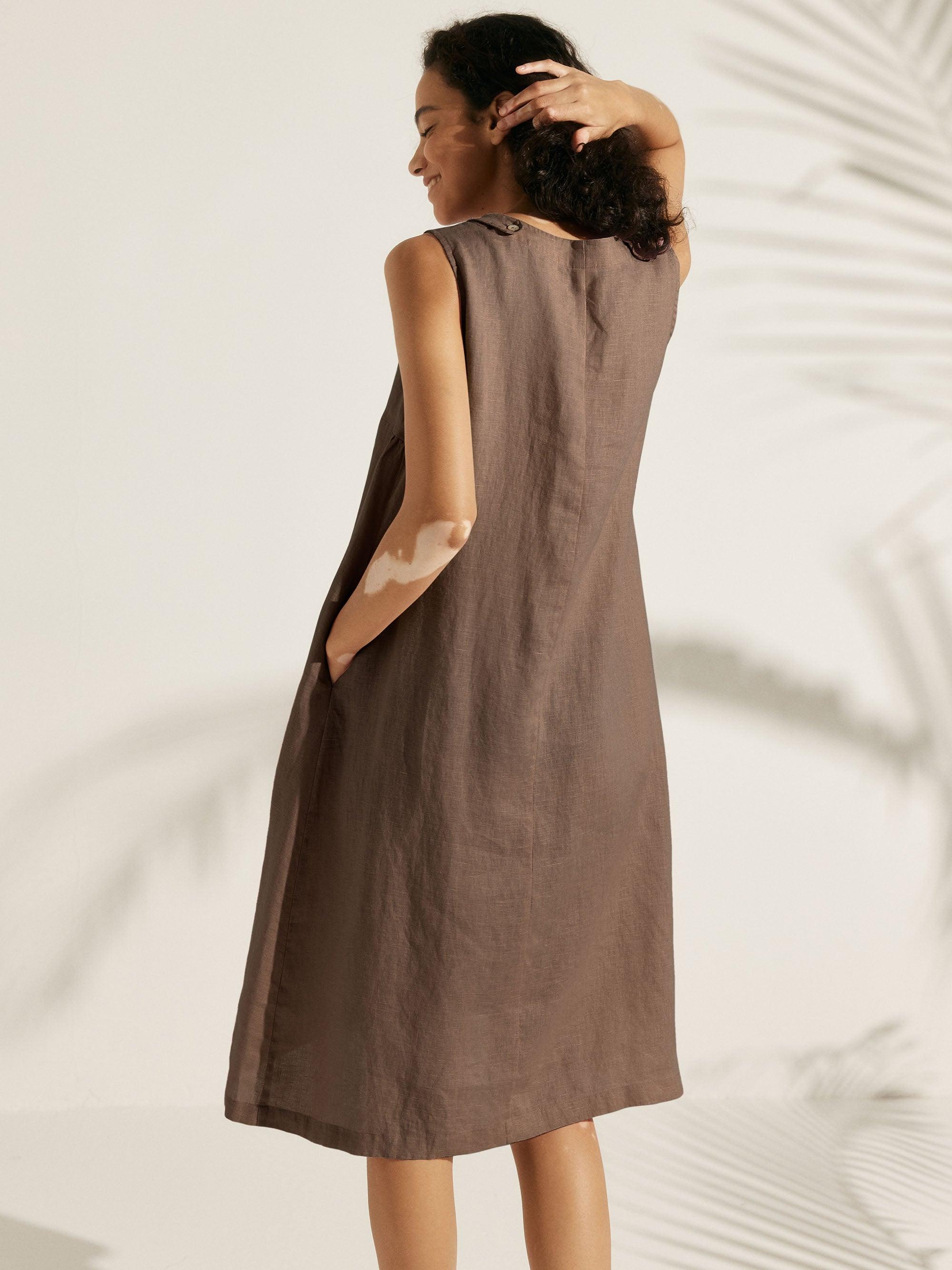 100% Linen Lightweight Sleeveless Dress SIENNA