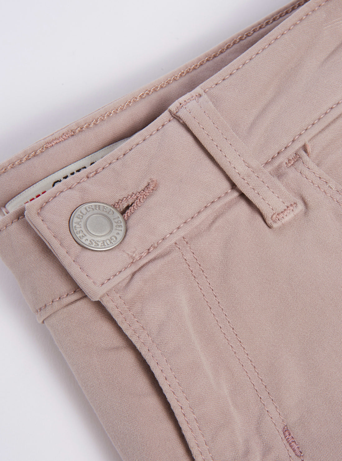 Mid-Rise Curvy Fit Skinny Denim Jeans In Rose Taupe