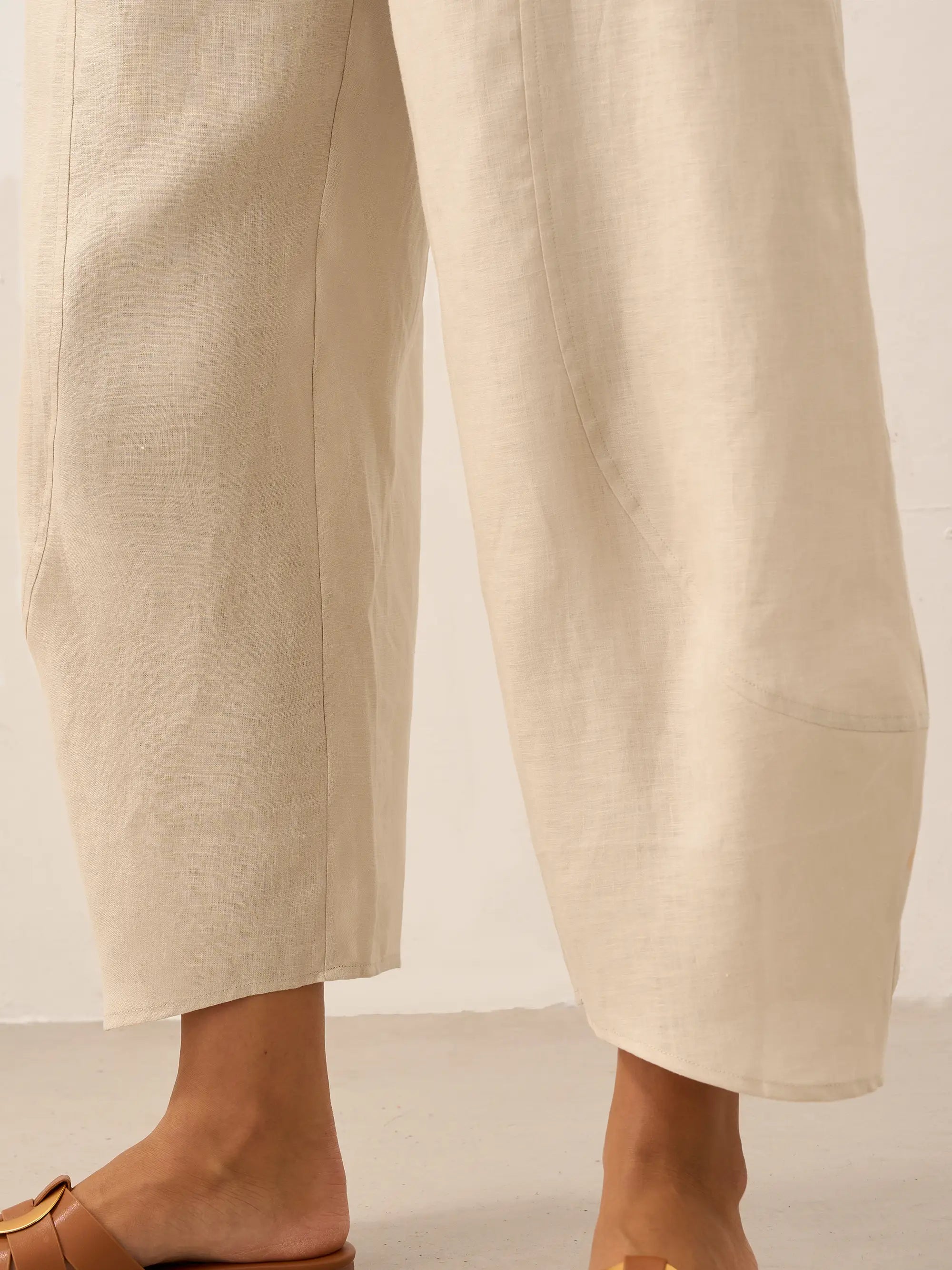 100% Linen Classic Ankle Pants ZOE