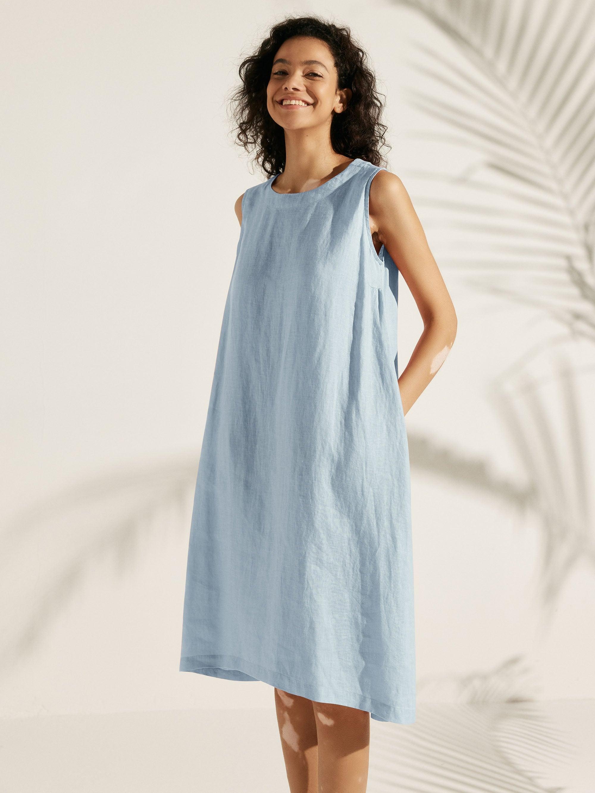 100% Linen Lightweight Sleeveless Dress SIENNA