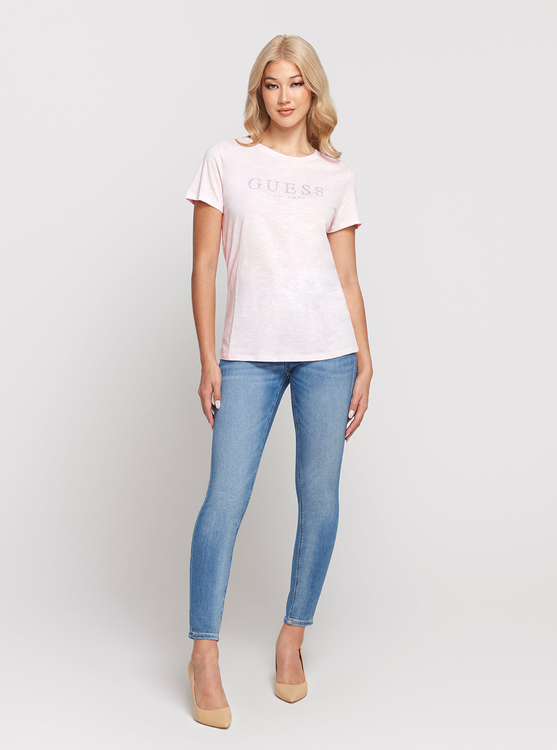 Eco Light Pink 1981 Crystal Logo T-Shirt
