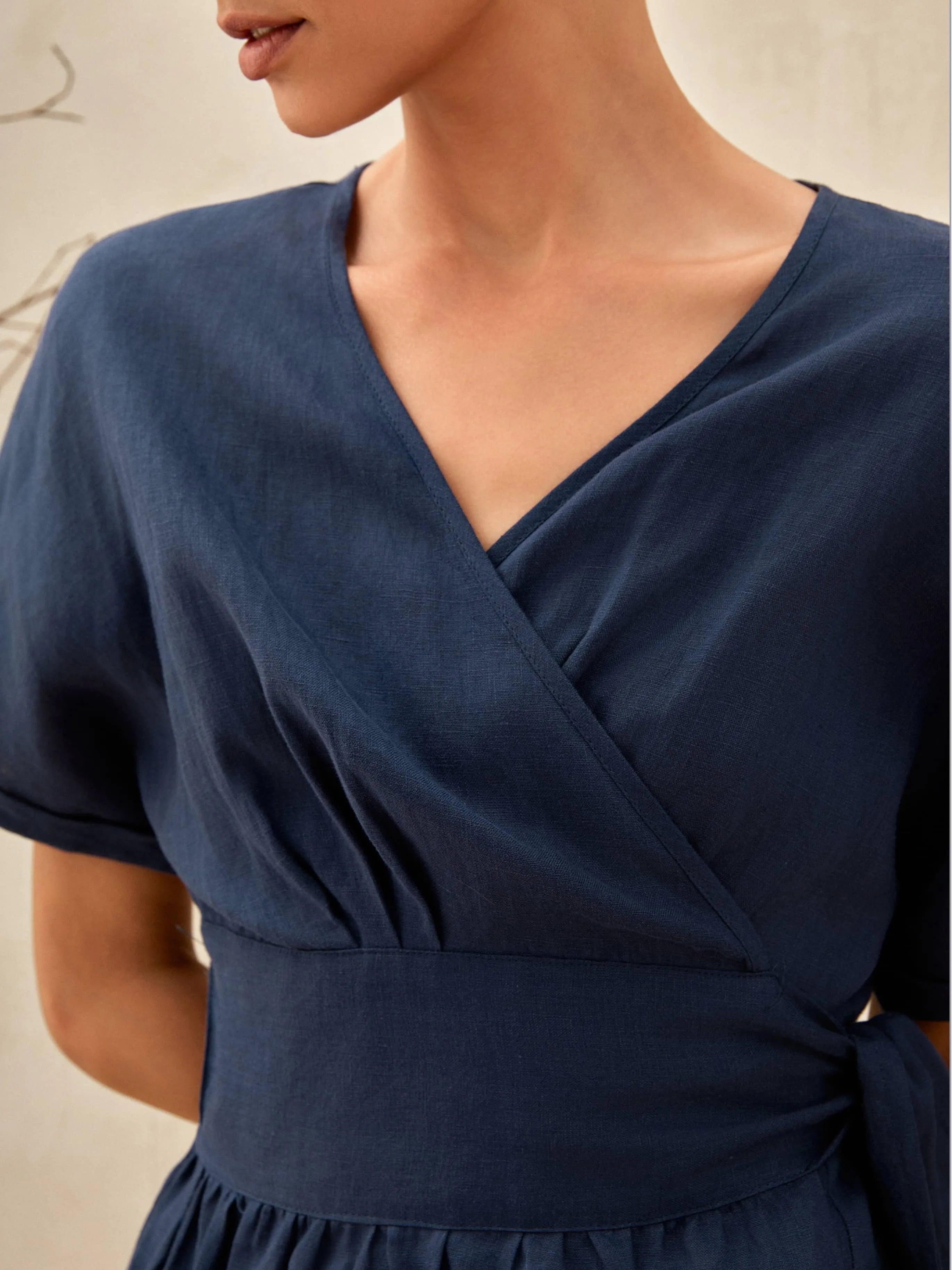 100% Linen Kimono Dress CELESTE