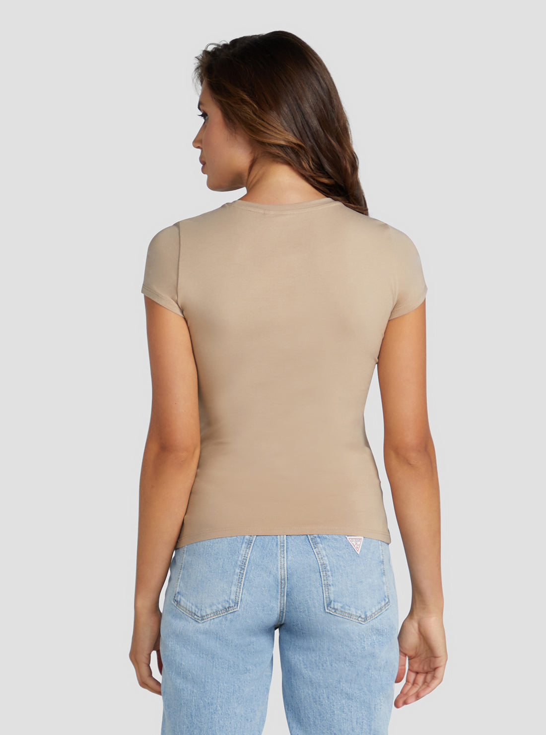 Eco Beige Crystal Logo T-Shirt
